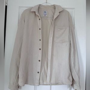 Cream corduroy button up